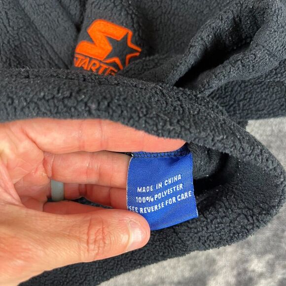 Vtg Starter NHL Philadelphia Flyers 1/4 Zip Mock Neck Fleece Pullover Men's L* - Picture 5 of 11